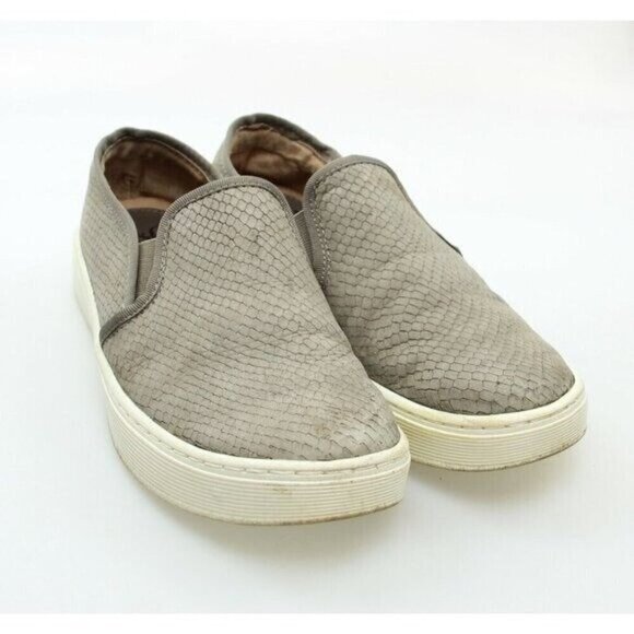Sofft Womens Gray Nubuck Leather Slip On Sneakers - Picture 3 of 12